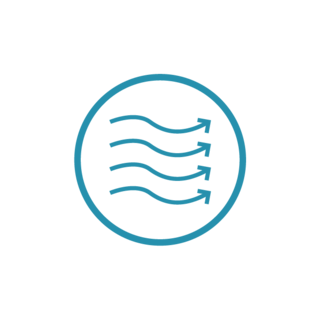 Icon graphic of arrows indicating airflow for Pathline Park