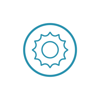 Icon graphic of the sun for Pathline Park
