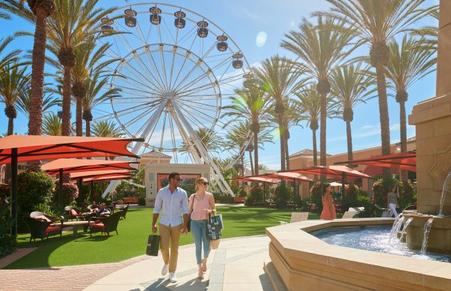 View of Giant Wheel at Irvine Spectrum Center in Irvine, CA.