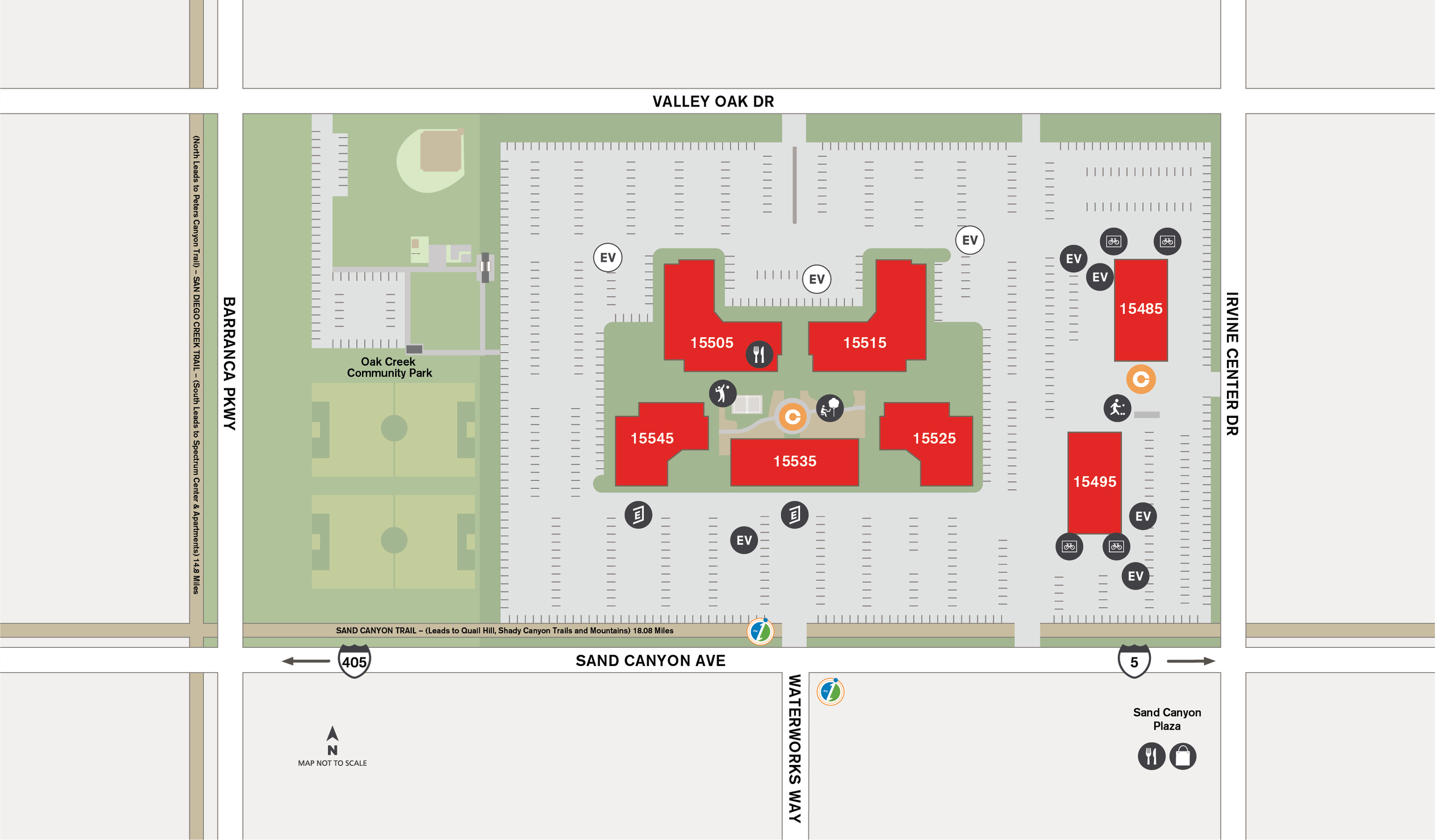 Site Map for Sand Canyon Business Center located in Irvine, CA.