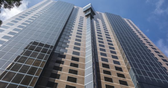 External building photography of Symphony Towers - 750 B Street in San Diego, CA