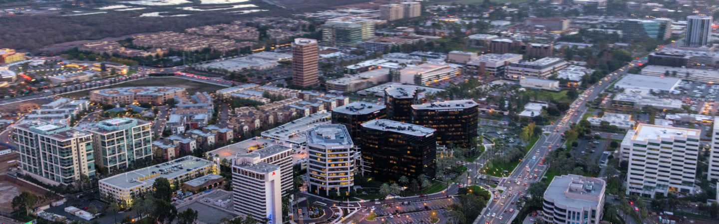Aerial photography of Irvine Towers in Irvine, CA