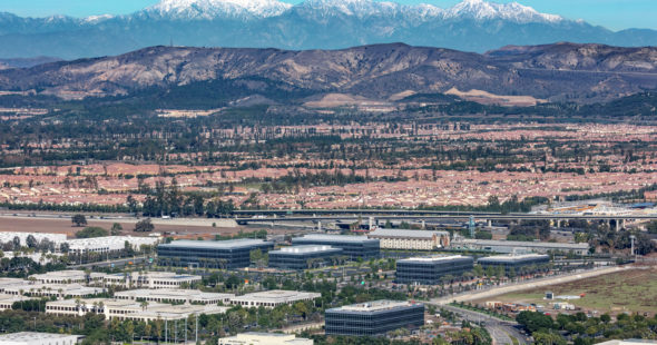 Aerial photography of Discovery Park at Irvine, CA