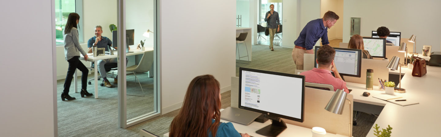 Photography of people working in the ReadyNow suite at Gatewat at Torrey Hills - 3570 Carmel Mountain Road, Suite 100 in San Diego, CA