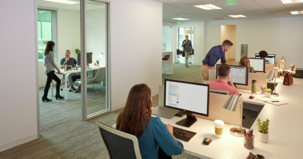 Photography of people working in the ReadyNow suite at Gatewat at Torrey Hills - 3570 Carmel Mountain Road, Suite 100 in San Diego, CA