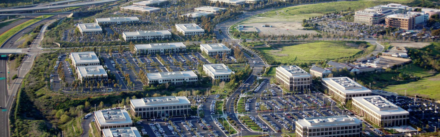 Aerial photography of UCI Research Park in Irvine, CA
