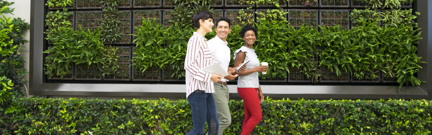 Photography of The Commons outdoor workspace located at Westwood Gateway in Los Angeles, CA