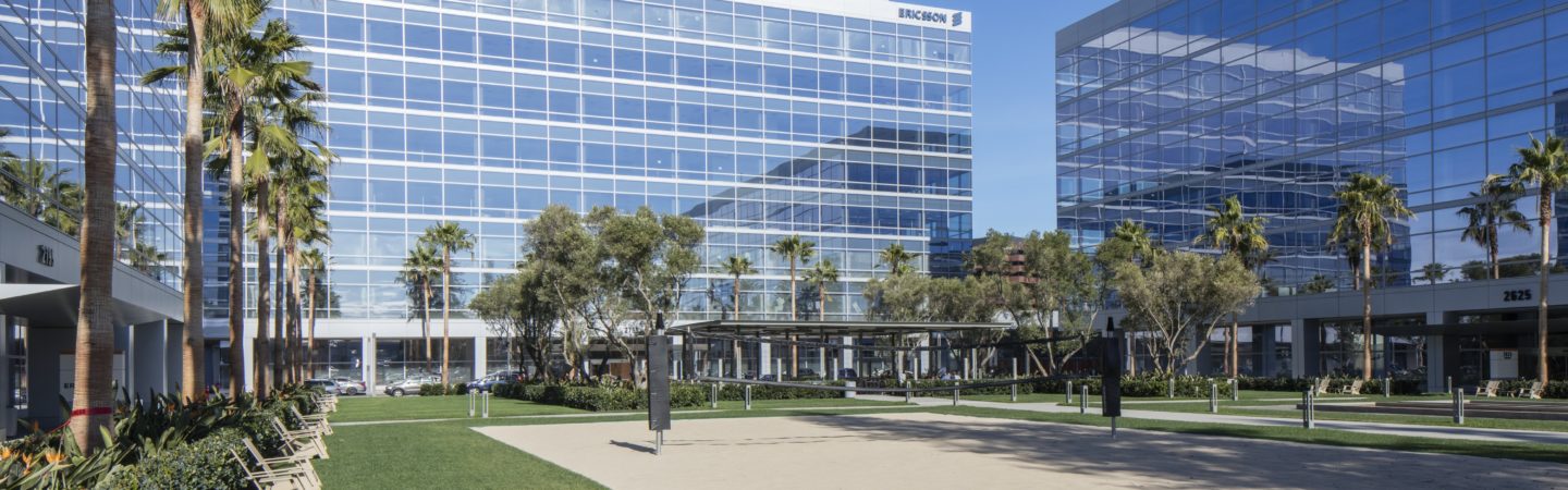 External building photography of the Santa Clara Square office property campus in Santa Clara, CA