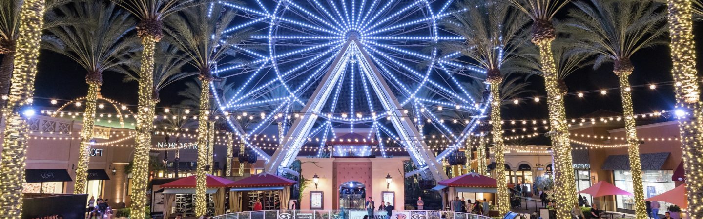 Temporary ice skating rink at Irvine Spectrum in Irvine, CA