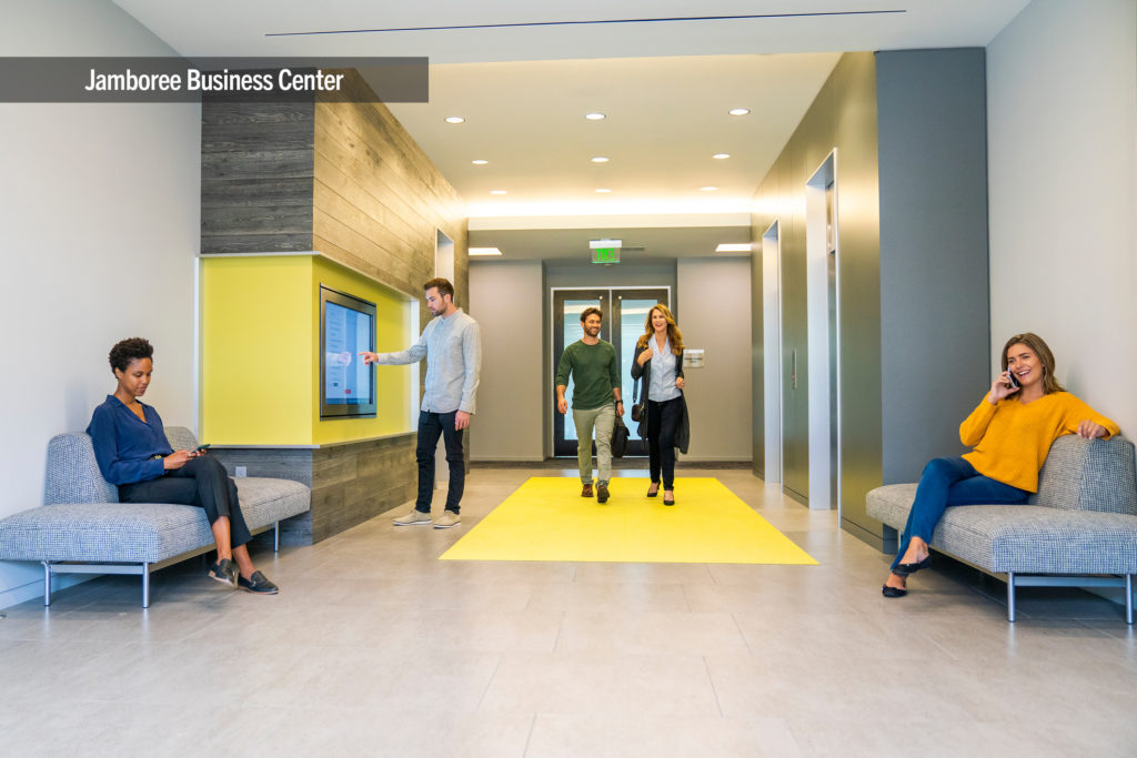 Lifestyle photography of the lobby at Jamboree Business Center - 2855 Michelle Drive in Irvine, CA