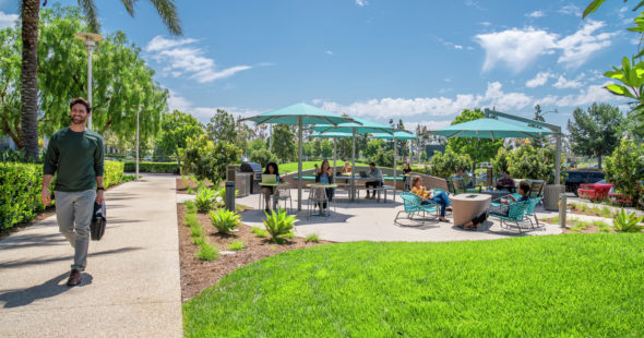 Lifestyle photography of Jamboree Business Center - The Commons by 2875 Michelle Drive in Irvine, CA