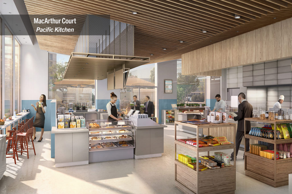 Rendering of Pacific Kitchen at MacArthur Court in Newport Beach, CA