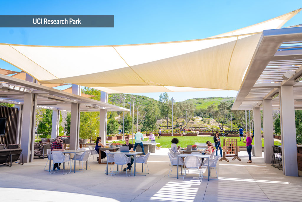 Lifestyle photography of The Commons at UCI Research Park in Irvine, CA