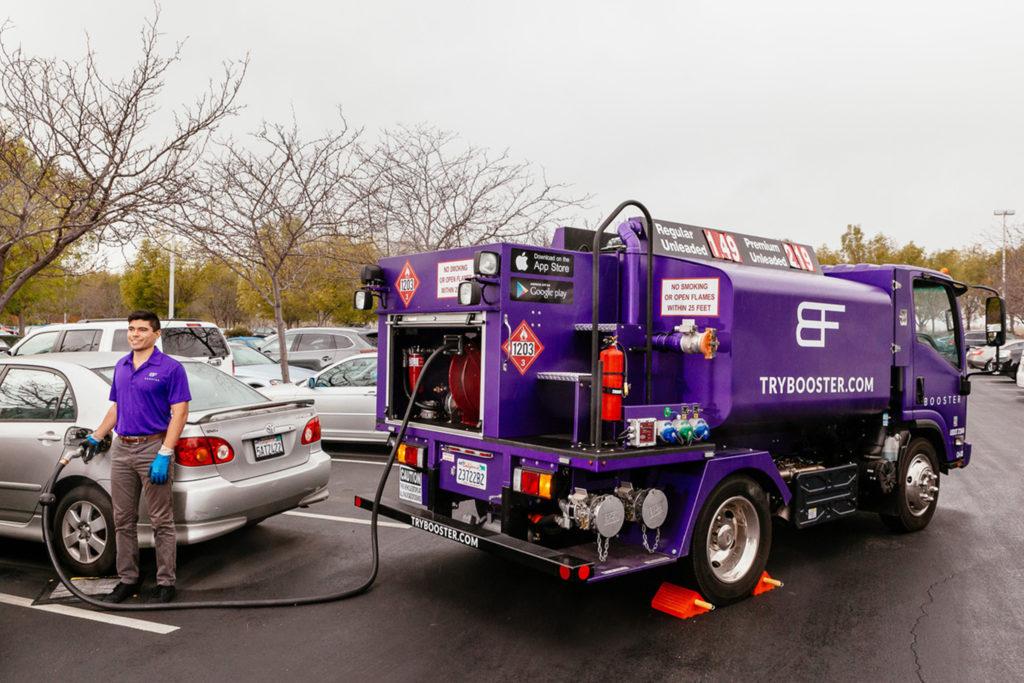 Booster, fuel on demand gas delivery service for your vehicle