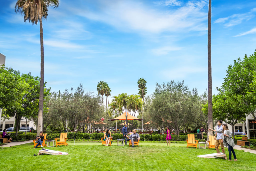 Lifestyle photography of The Commons at Discovery Park in Irvine, CA