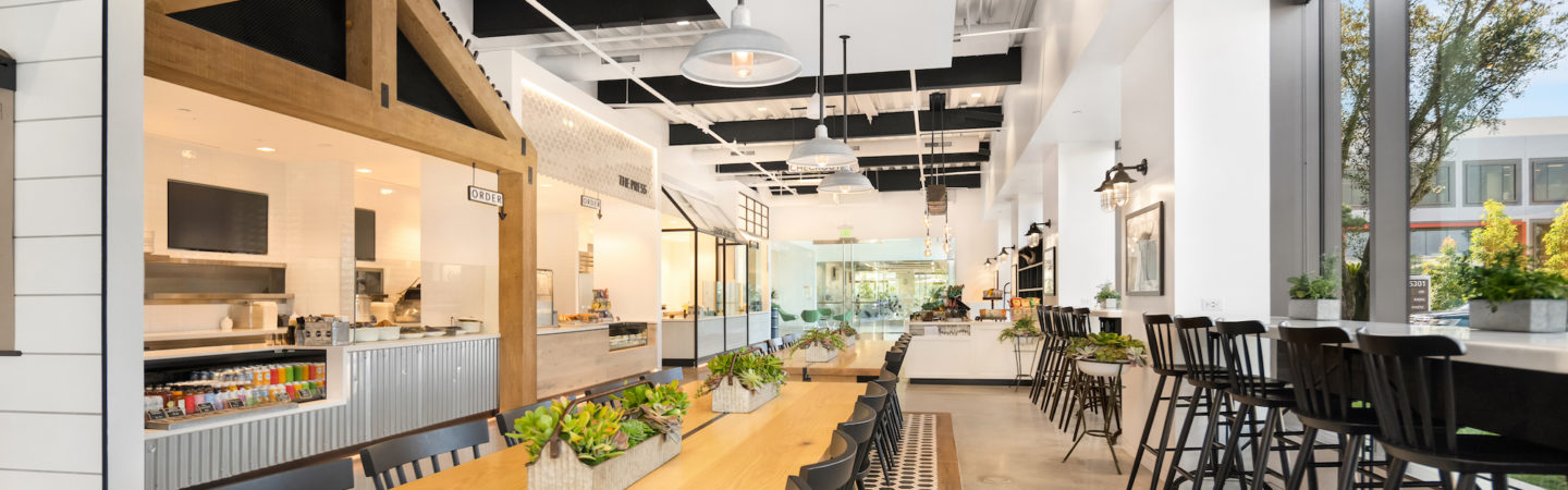 Interior photography of Herb & Ranch, located at 5301 California in UCI Research Park, Irvine, CA