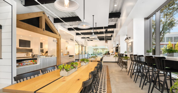 Interior photography of Herb & Ranch, located at 5301 California in UCI Research Park, Irvine, CA