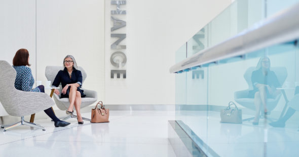 Gathering area in The Xchange's office